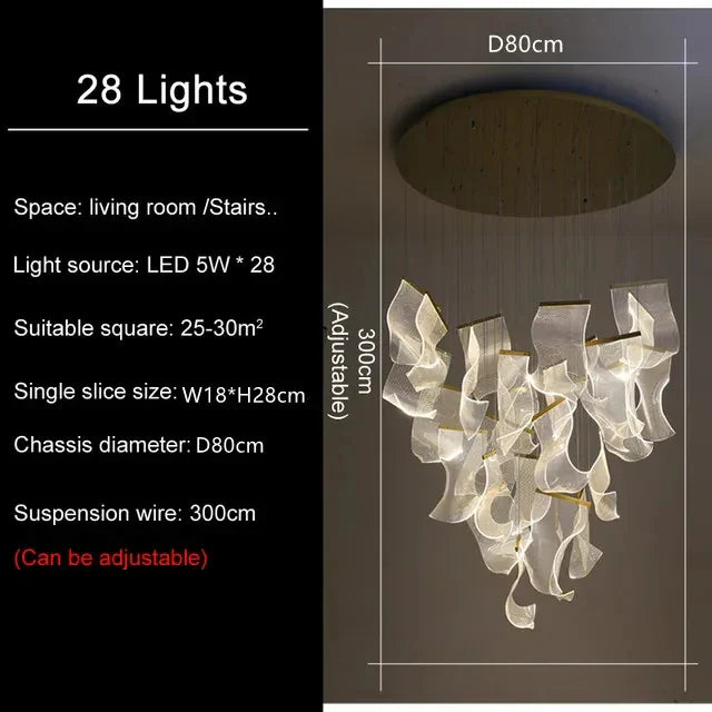 DecorBites™ LED Ceiling Chandelier for Modern Home