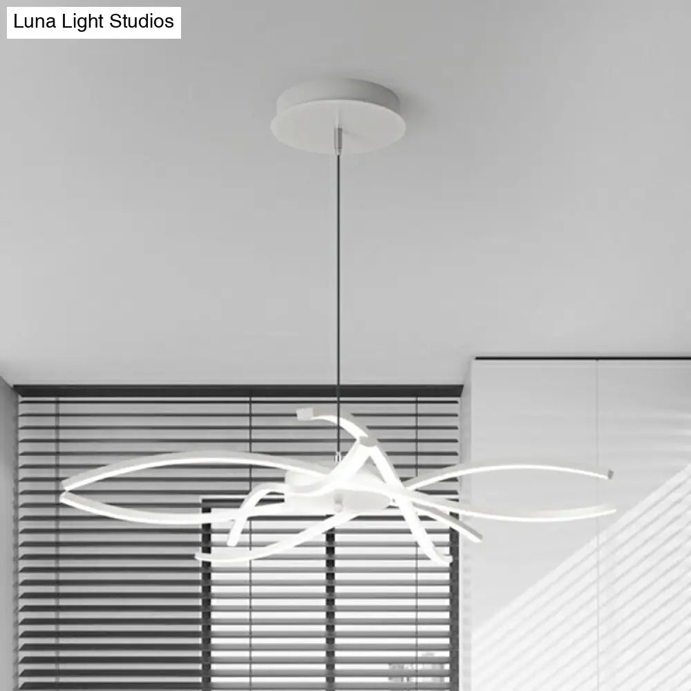 DecorBites™ LED Floral Chandelier: Elegant Metallic Simplicity for Living Room Lighting