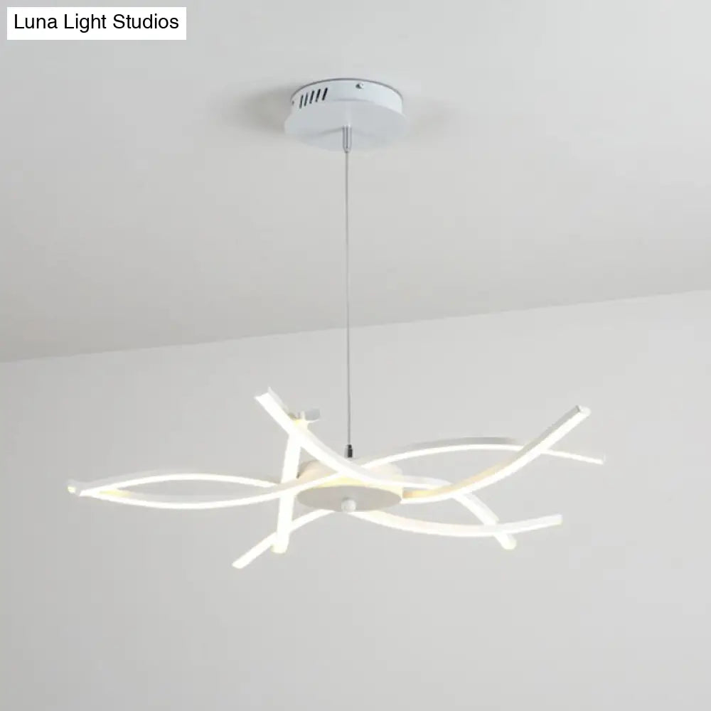 DecorBites™ LED Floral Chandelier: Elegant Metallic Simplicity for Living Room Lighting