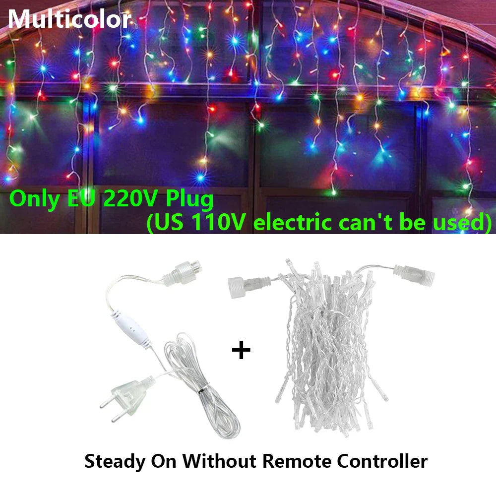 DecorBites™ LED Icicle String Lights - Outdoor Holiday Decor
