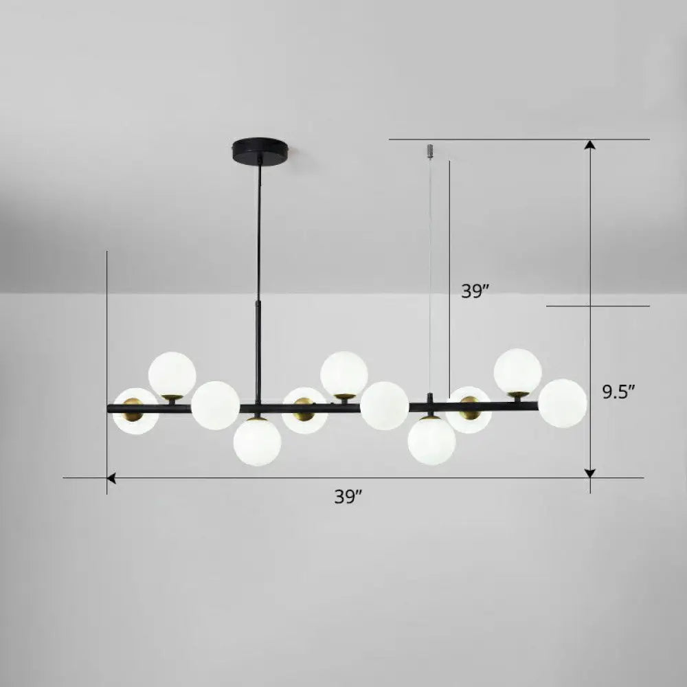 DecorBites™ LED Island Pendant Light: Postmodern Glass Bubble Lamp for Dining Room