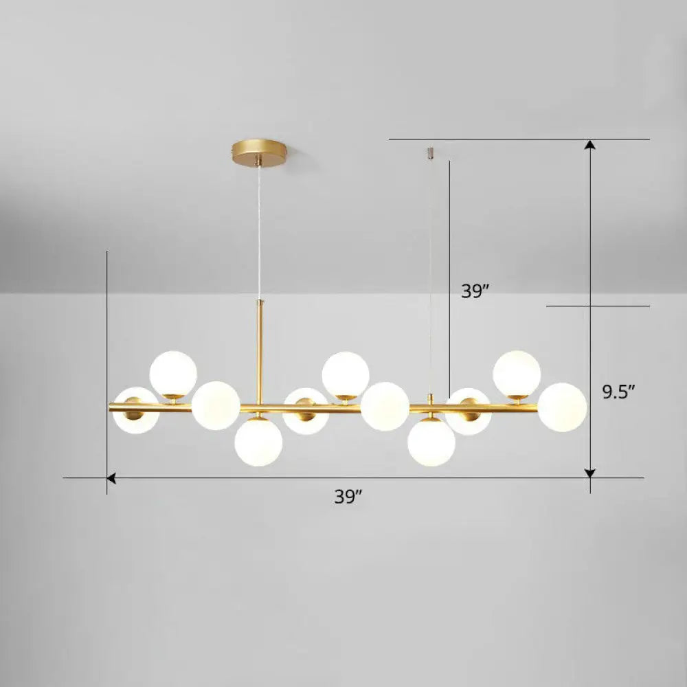 DecorBites™ LED Island Pendant Light: Postmodern Glass Bubble Lamp for Dining Room