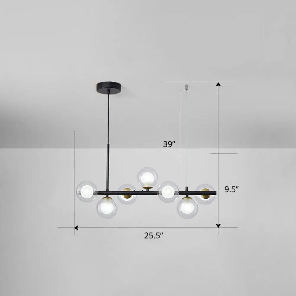 DecorBites™ LED Island Pendant Light: Postmodern Glass Bubble Lamp for Dining Room