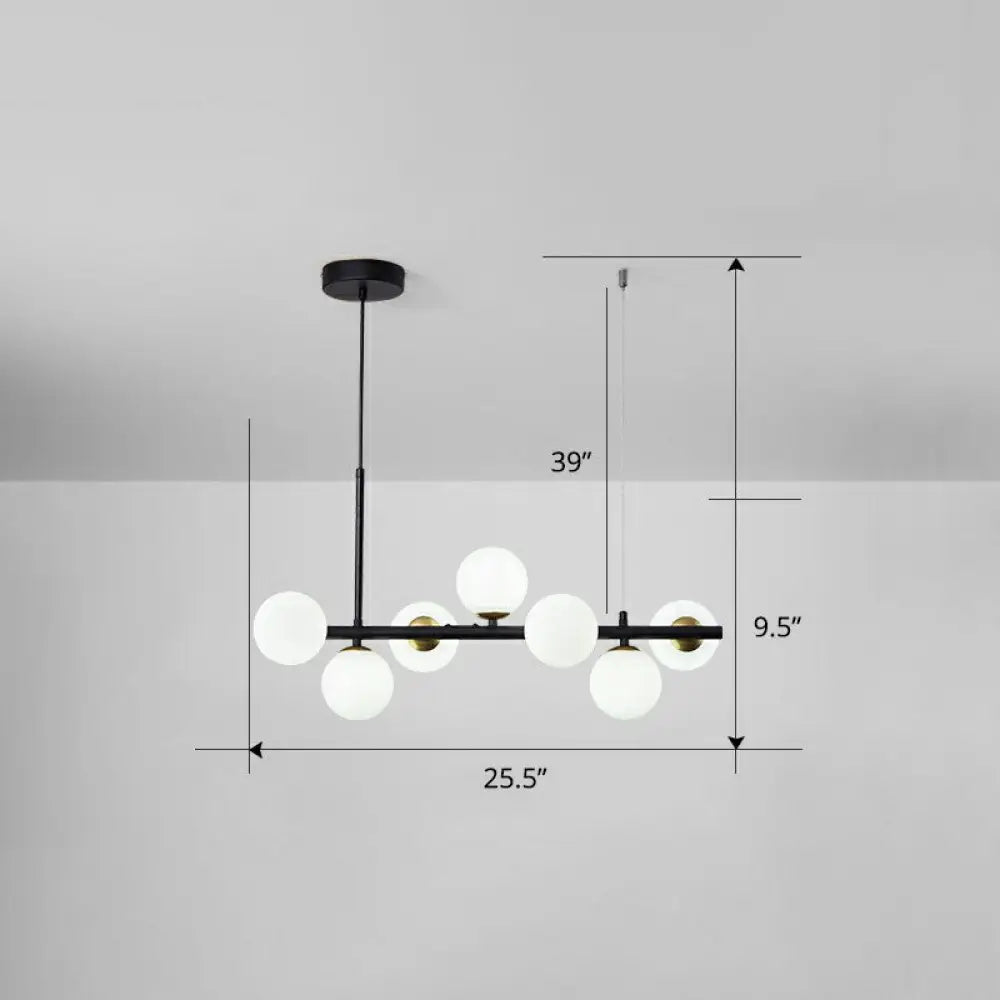 DecorBites™ LED Island Pendant Light: Postmodern Glass Bubble Lamp for Dining Room
