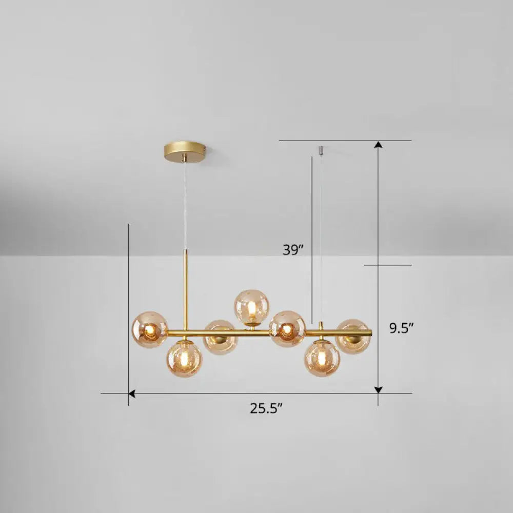 DecorBites™ LED Island Pendant Light: Postmodern Glass Bubble Lamp for Dining Room