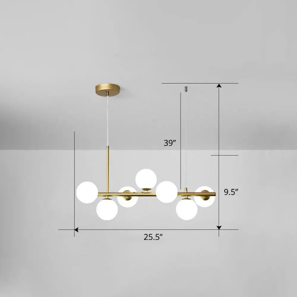 DecorBites™ LED Island Pendant Light: Postmodern Glass Bubble Lamp for Dining Room