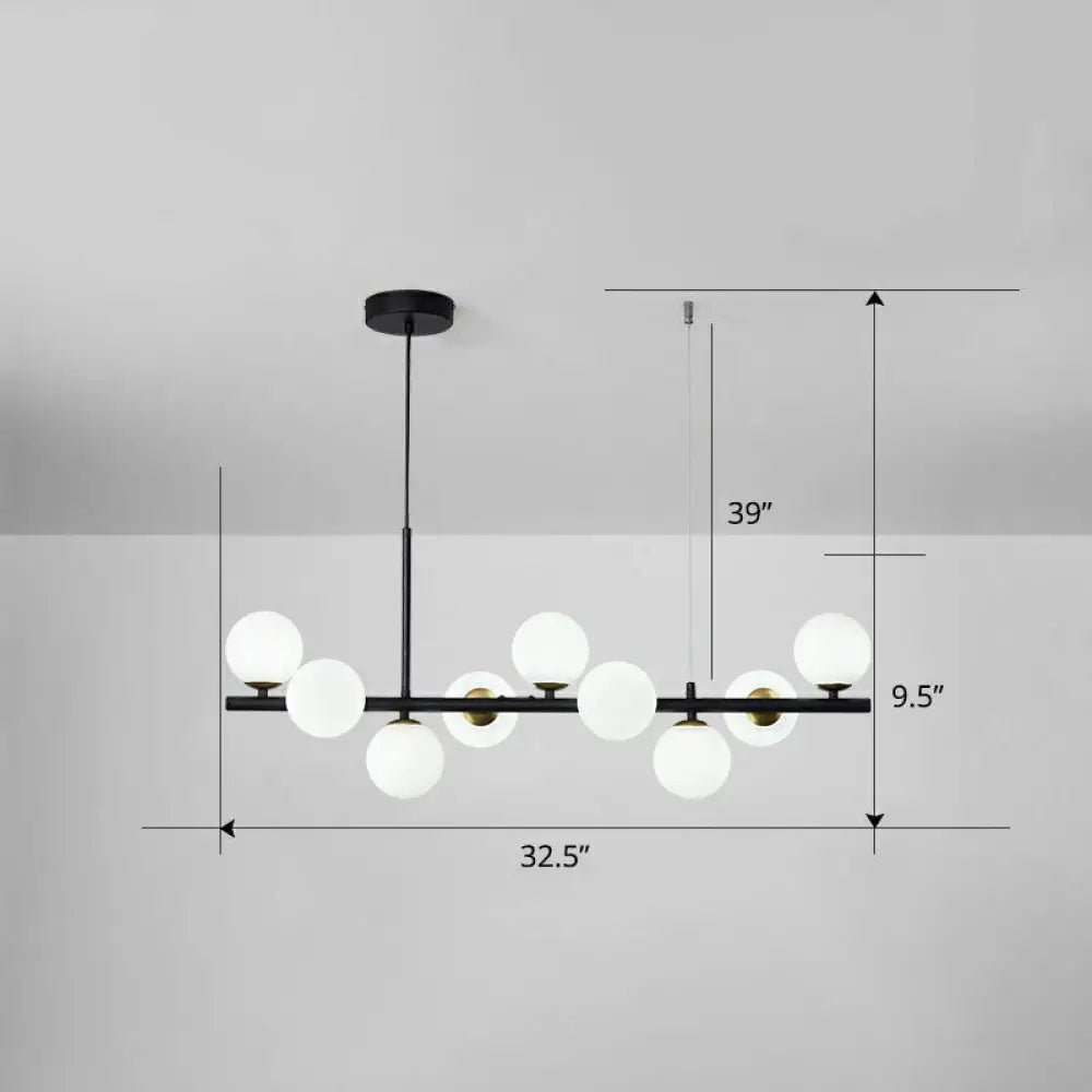 DecorBites™ LED Island Pendant Light: Postmodern Glass Bubble Lamp for Dining Room