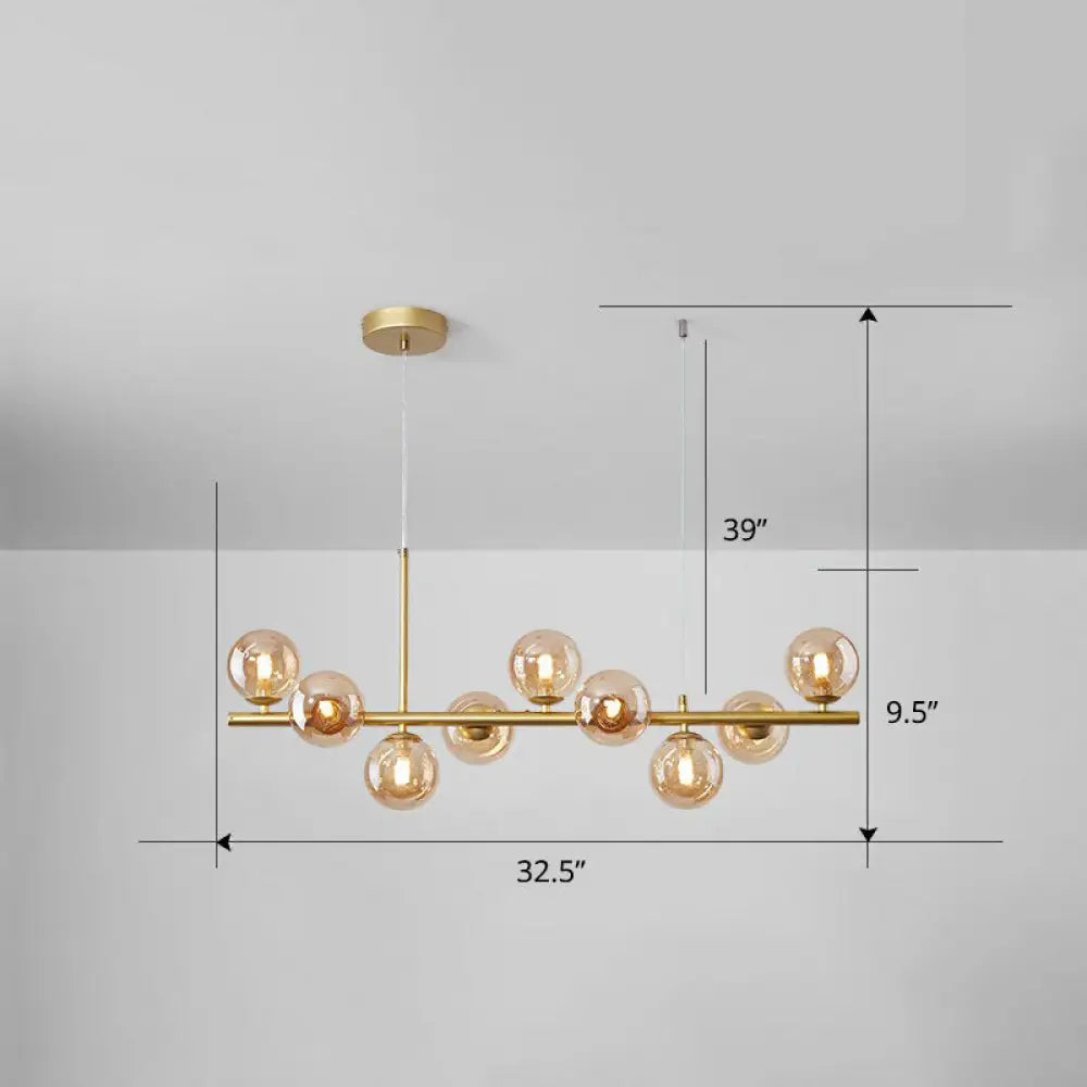 DecorBites™ LED Island Pendant Light: Postmodern Glass Bubble Lamp for Dining Room