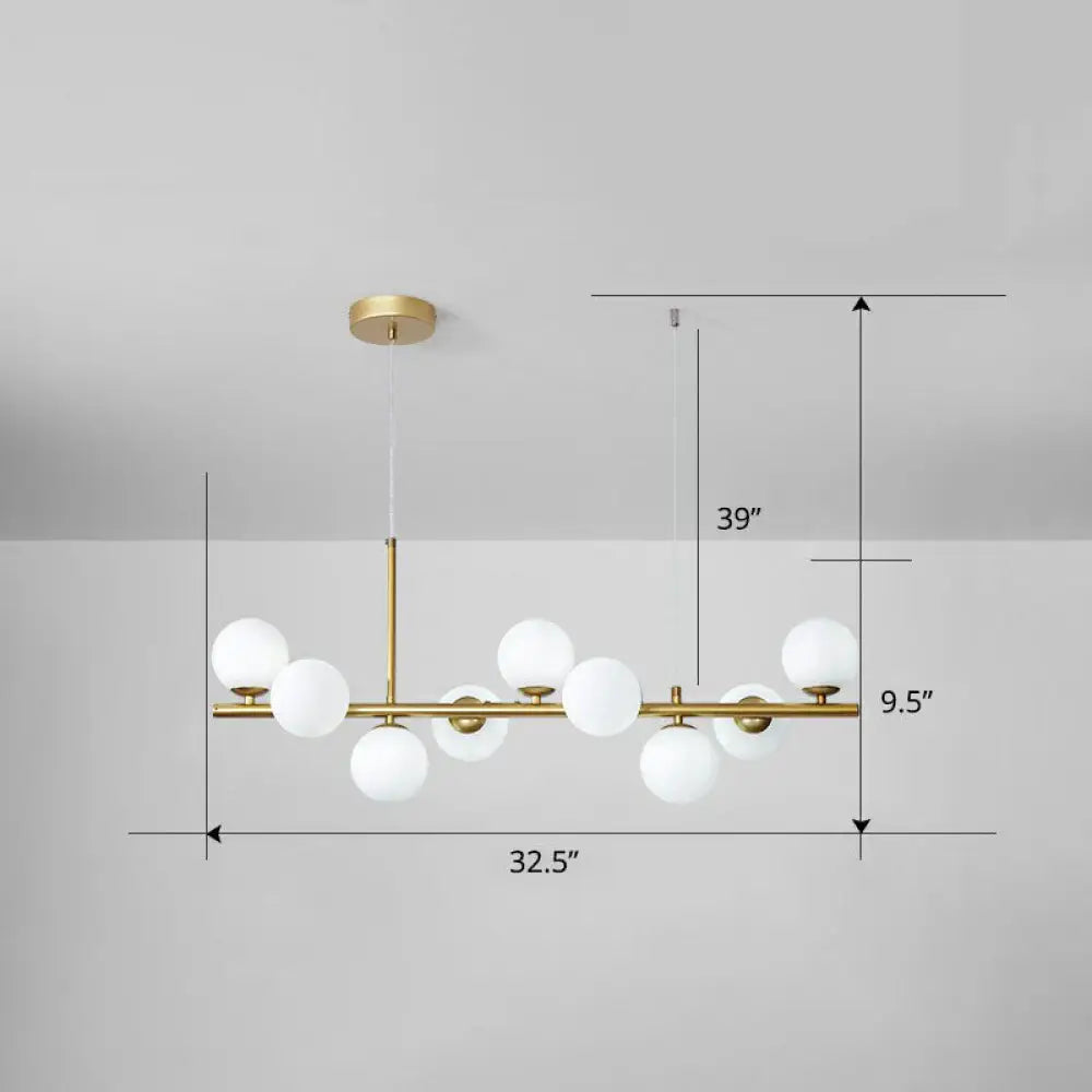 DecorBites™ LED Island Pendant Light: Postmodern Glass Bubble Lamp for Dining Room