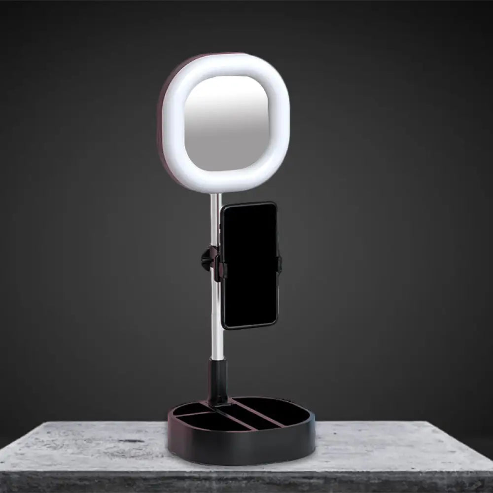 DecorBites™ LED Mirror Light - Metallic Black/Pink/Blue Finish, Simple Style, USB Port, Fill-in Lighting