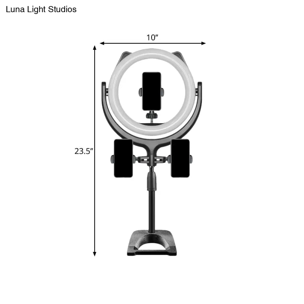 DecorBites™ LED Mirror Light with Minimalistic Black Finish, Cat's Ear Design and USB Fill Lamp - Metallic Shade