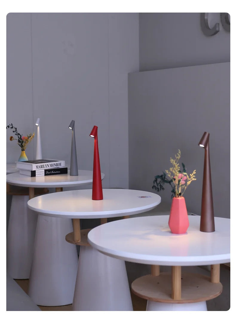 DecorBites™ LED Rechargeable Desk Lamp Creative Living Room Study Lamp Top Touch Dimming Atmosphere Desktop Decoration Table Lamp