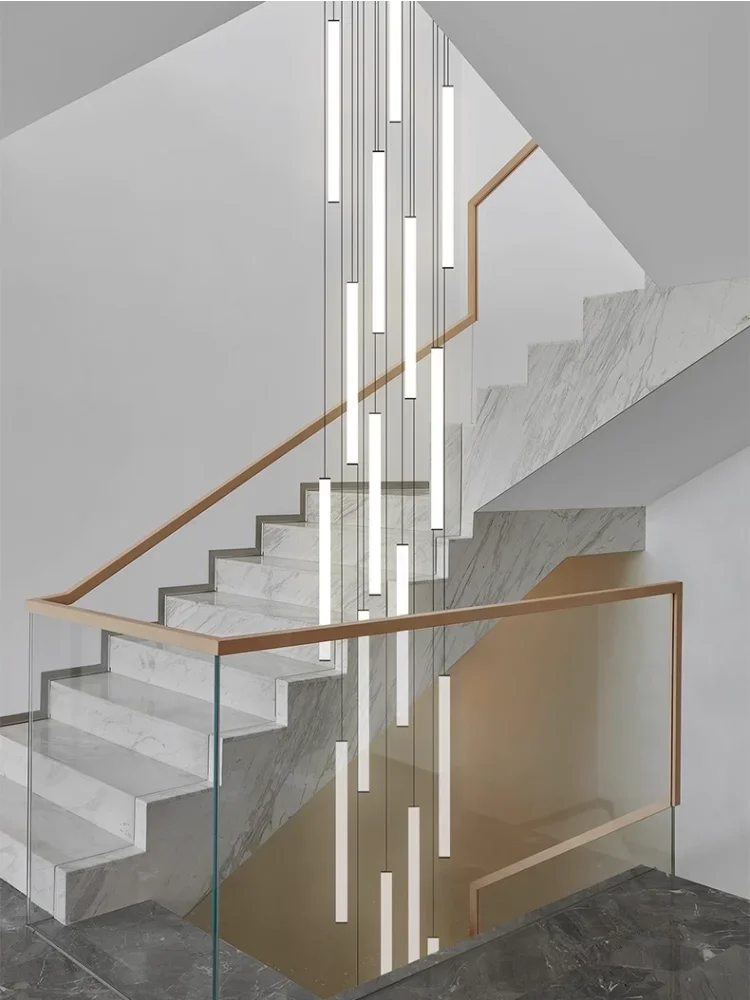 DecorBites™ LED Spiral Staircase Chandelier for Modern Home