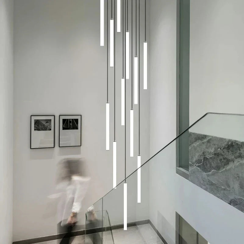 DecorBites™ LED Spiral Staircase Chandelier for Modern Home