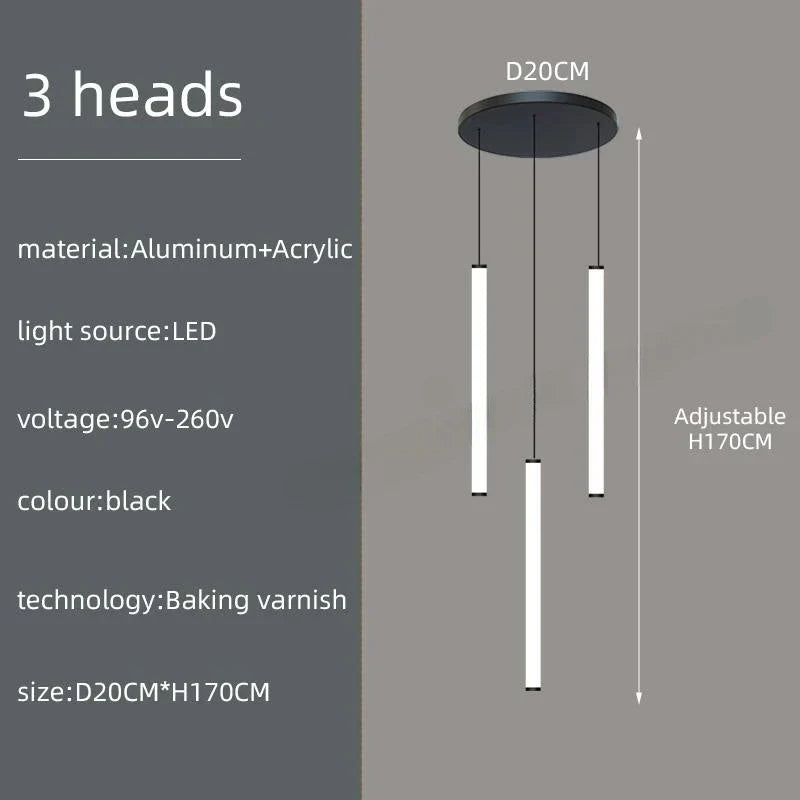 DecorBites™ LED Spiral Staircase Chandelier for Modern Home