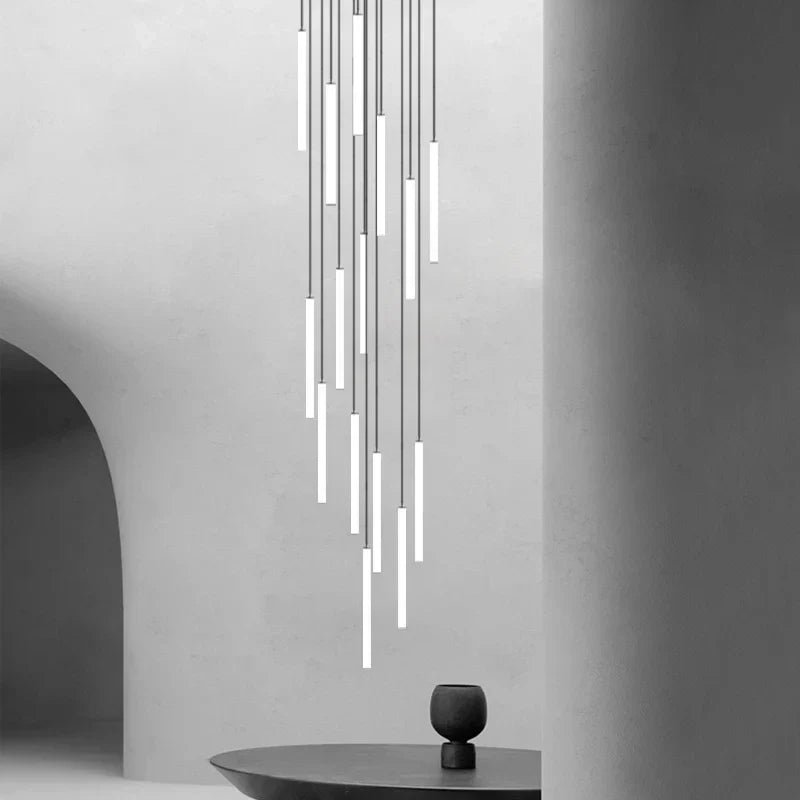 DecorBites™ LED Spiral Staircase Chandelier for Modern Home