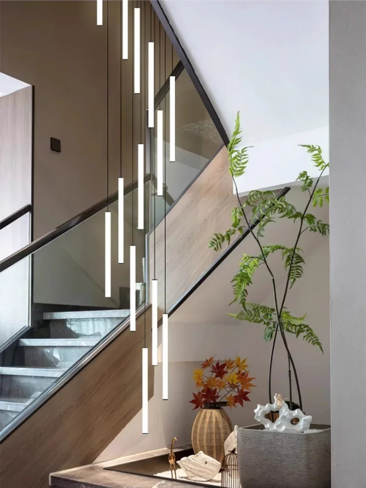 DecorBites™ LED Spiral Staircase Chandelier for Modern Home