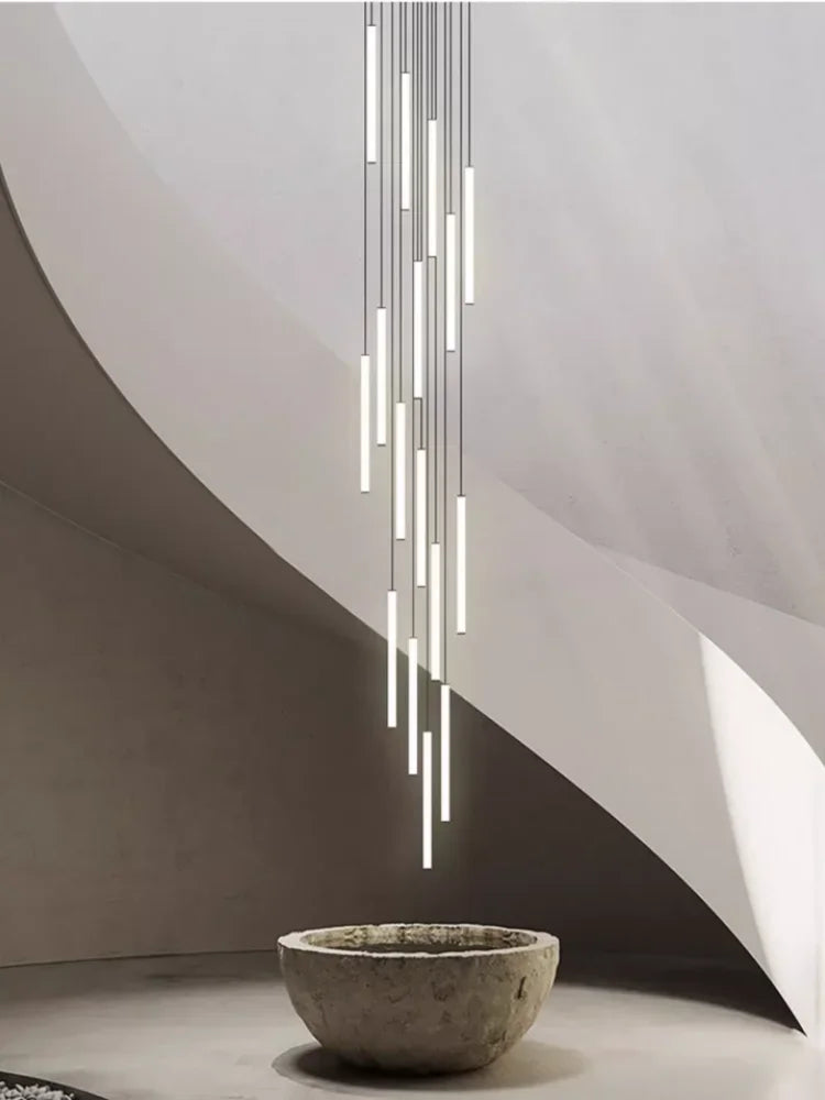 DecorBites™ LED Spiral Staircase Chandelier for Modern Home