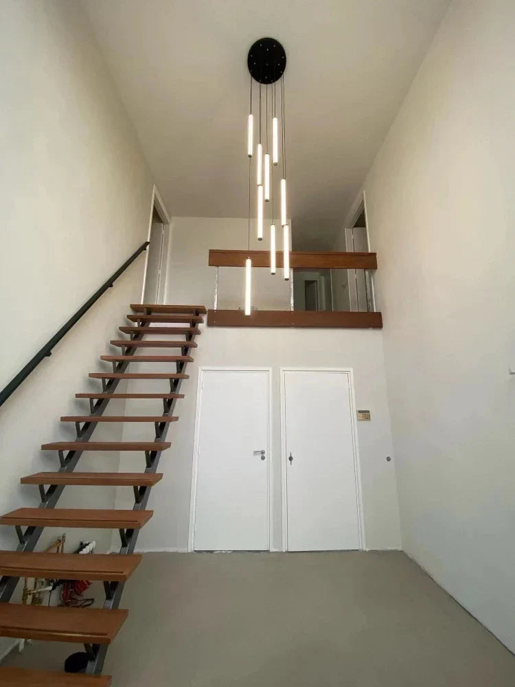 DecorBites™ LED Spiral Staircase Chandelier for Modern Home
