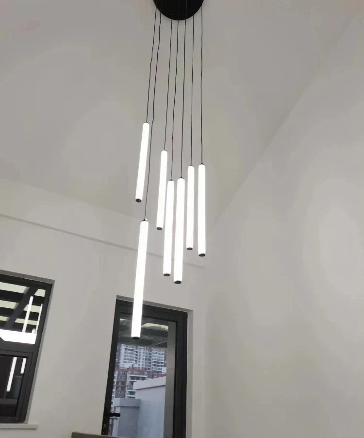 DecorBites™ LED Spiral Staircase Chandelier for Modern Home