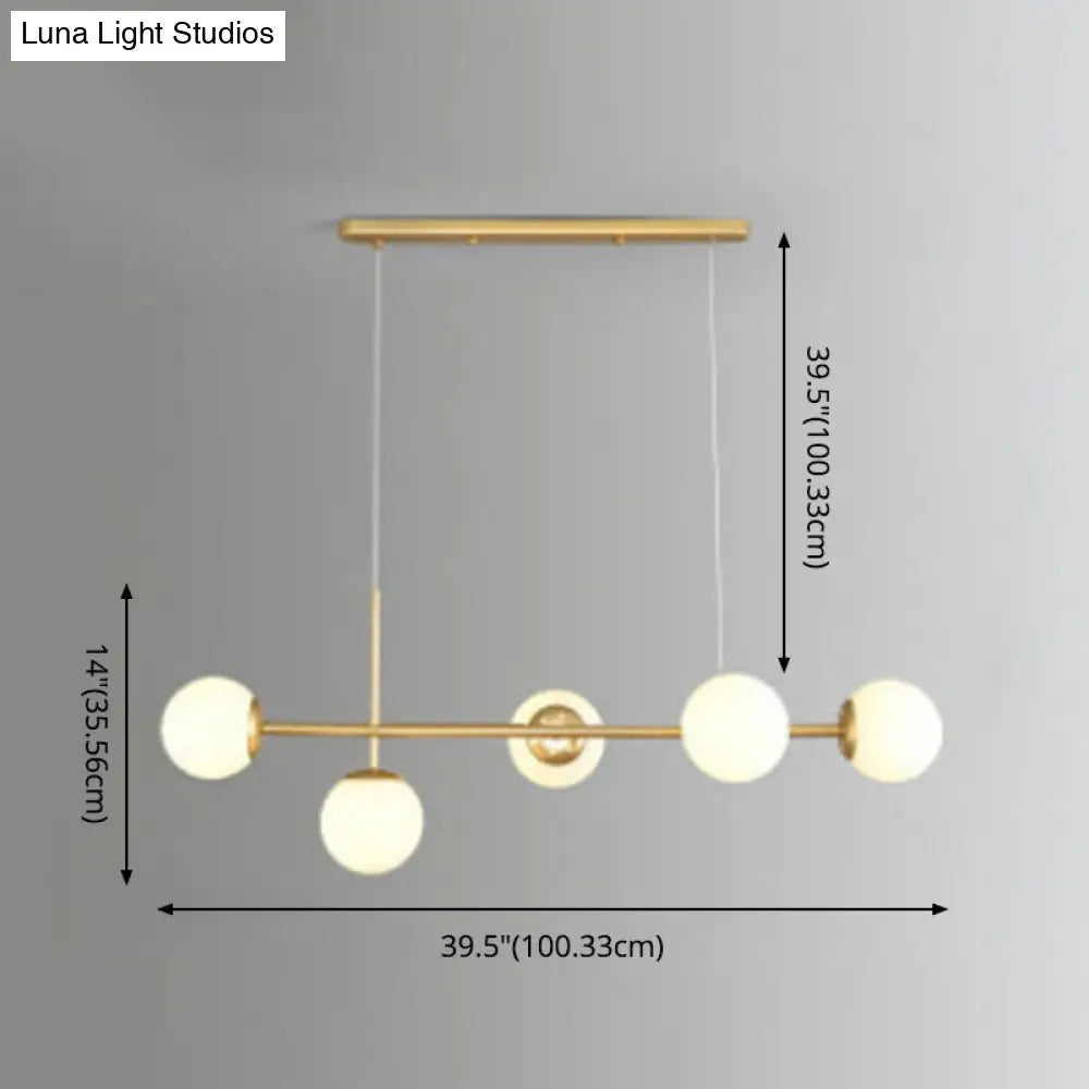 DecorBites™ Linear Island Pendant Light with Modern Minimalist Design and Glass Shade for Dining Table - Stylish and Functional