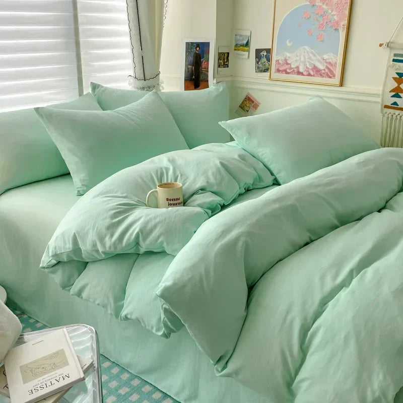 DecorBites™ Luxurious Cotton Bedding Set for Single & Couple Beds