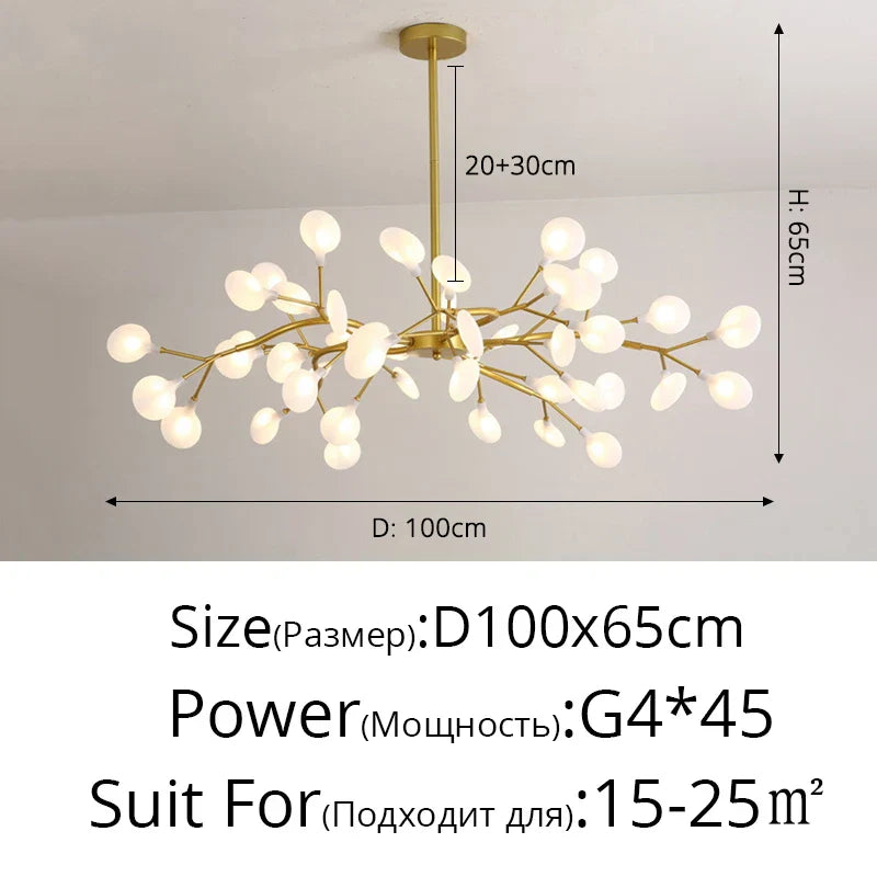 DecorBites™ Luxurious Golden LED Chandelier for Home