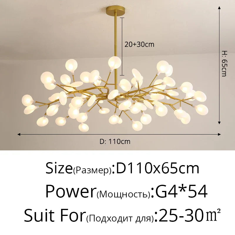 DecorBites™ Luxurious Golden LED Chandelier for Home