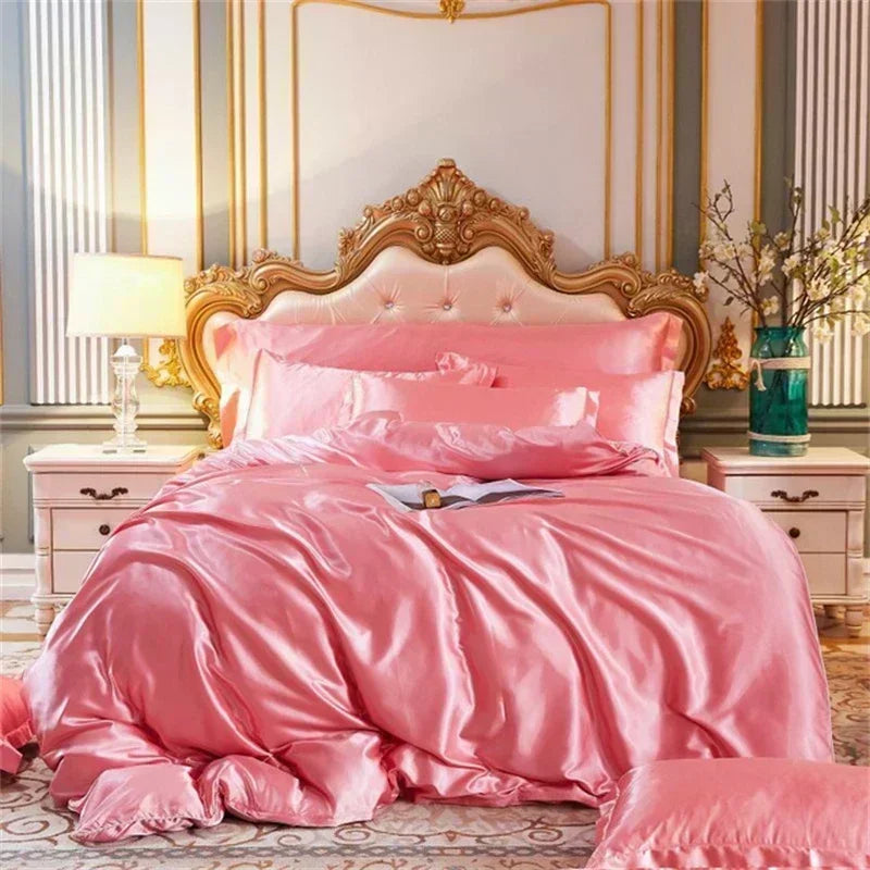 DecorBites™ Luxurious Mulberry Silk Bedding Set - Queen/King Size
