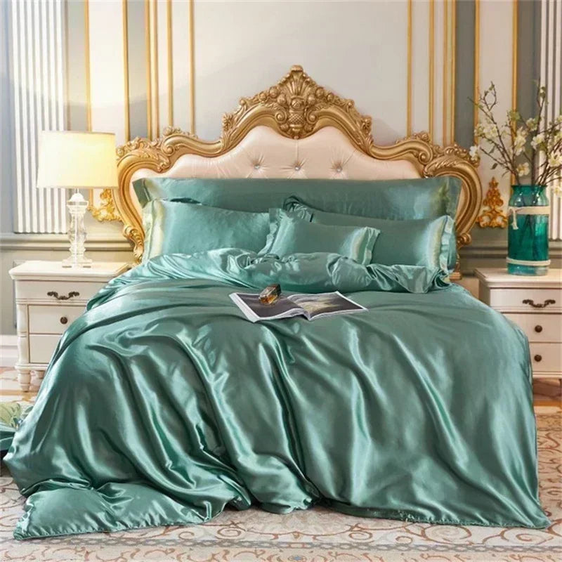 DecorBites™ Luxurious Mulberry Silk Bedding Set with Sheets