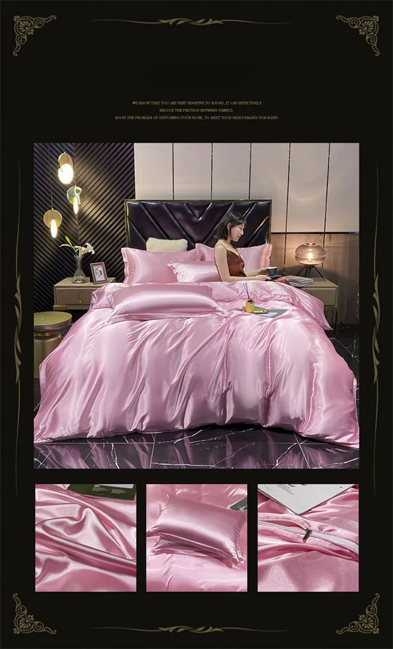 DecorBites™ Luxurious Mulberry Silk Bedding Set with Sheets