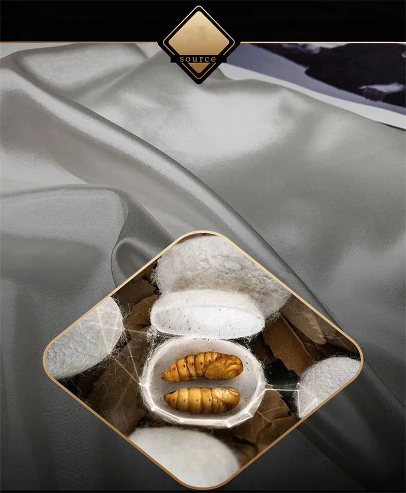 DecorBites™ Luxurious Mulberry Silk Bedding Set with Sheets