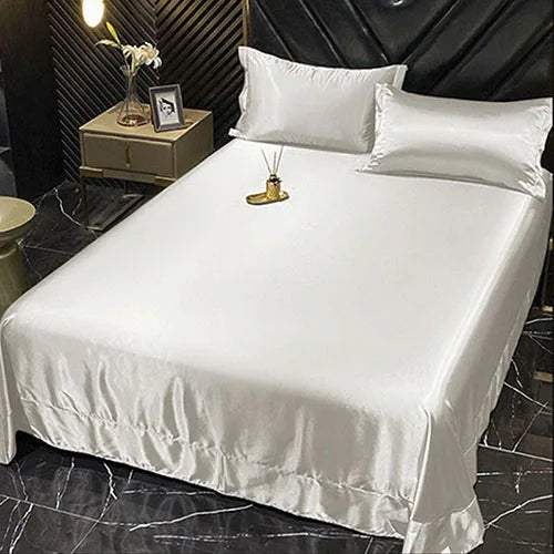 DecorBites™ Luxurious Silk Bedding Set with Sheets