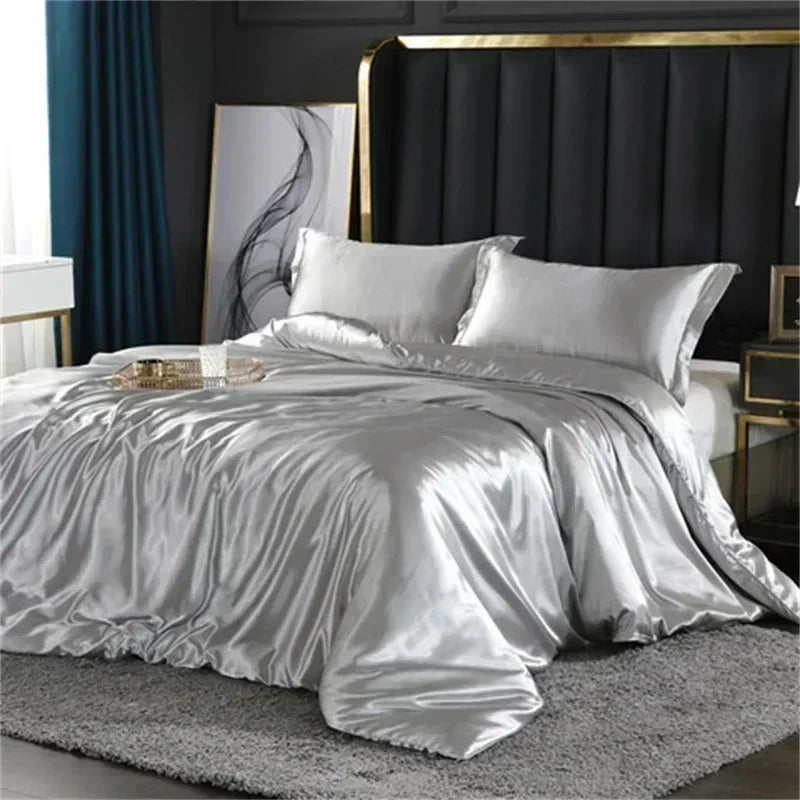 DecorBites™ Luxurious Silk Queen Size Bedding Set