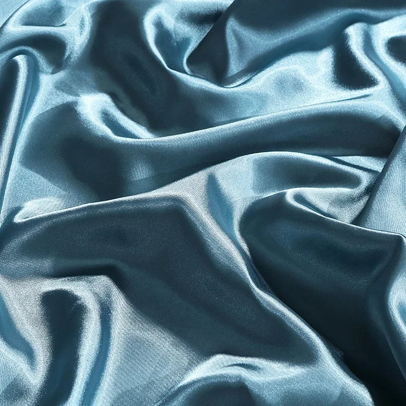 DecorBites™ Luxurious Solid Color Silk Bedding Set