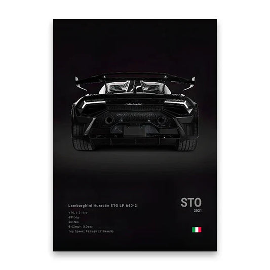 DecorBites™ Luxury Car Canvas Wall Art PrintMural