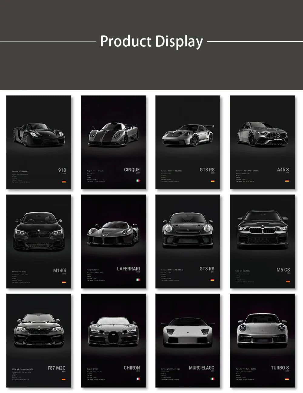 DecorBites™ Luxury Cars Canvas Wall Art Print - Modern Home Decor
