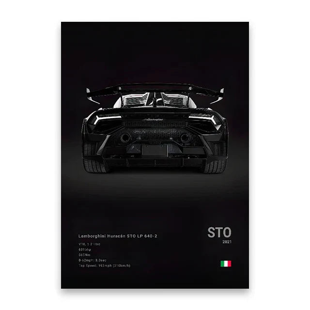 DecorBites™ Luxury Cars Canvas Wall Art Print - Modern Home Decor
