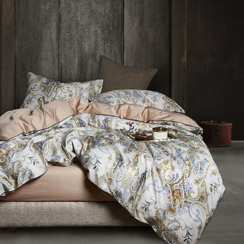DecorBites™ Luxury Egyptian Cotton Bedding Set - Flamingo Leaf