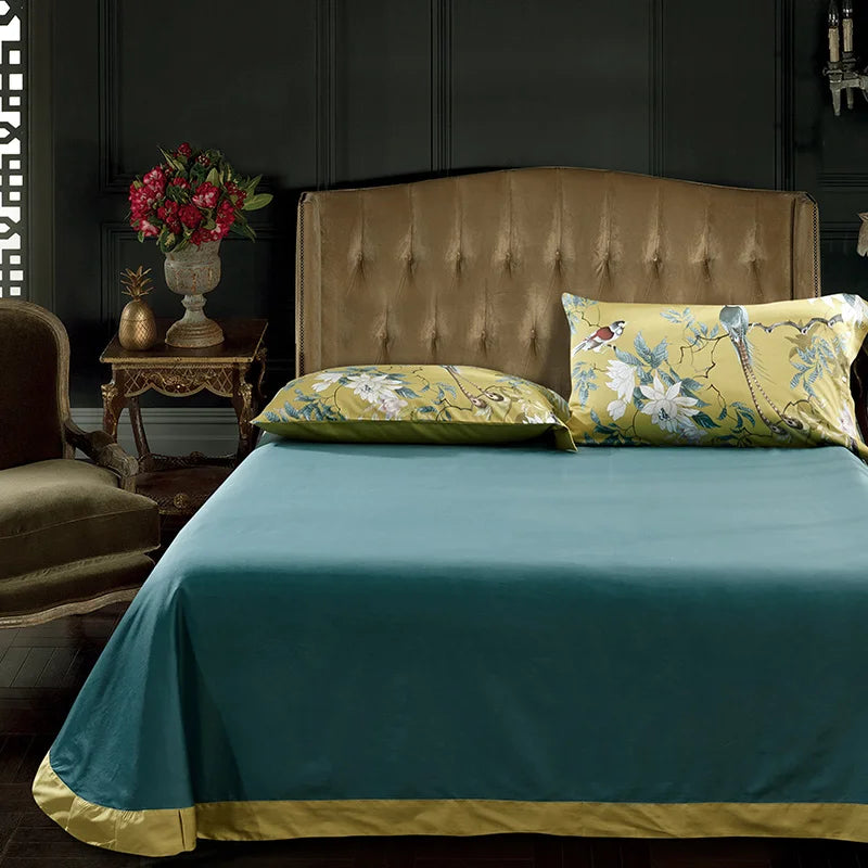 DecorBites™ Luxury Egyptian Cotton Bedding Set - Flamingo Leaf