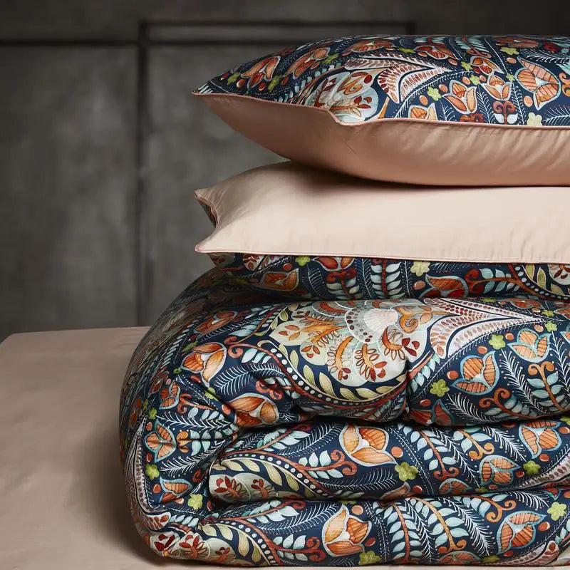 DecorBites™ Luxury Egyptian Cotton Bedding Set - Flamingo Leaf