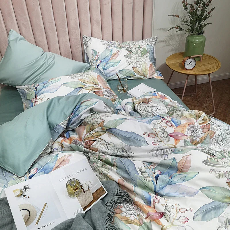 DecorBites™ Luxury Egyptian Cotton Bedding Set with Flamingo Design