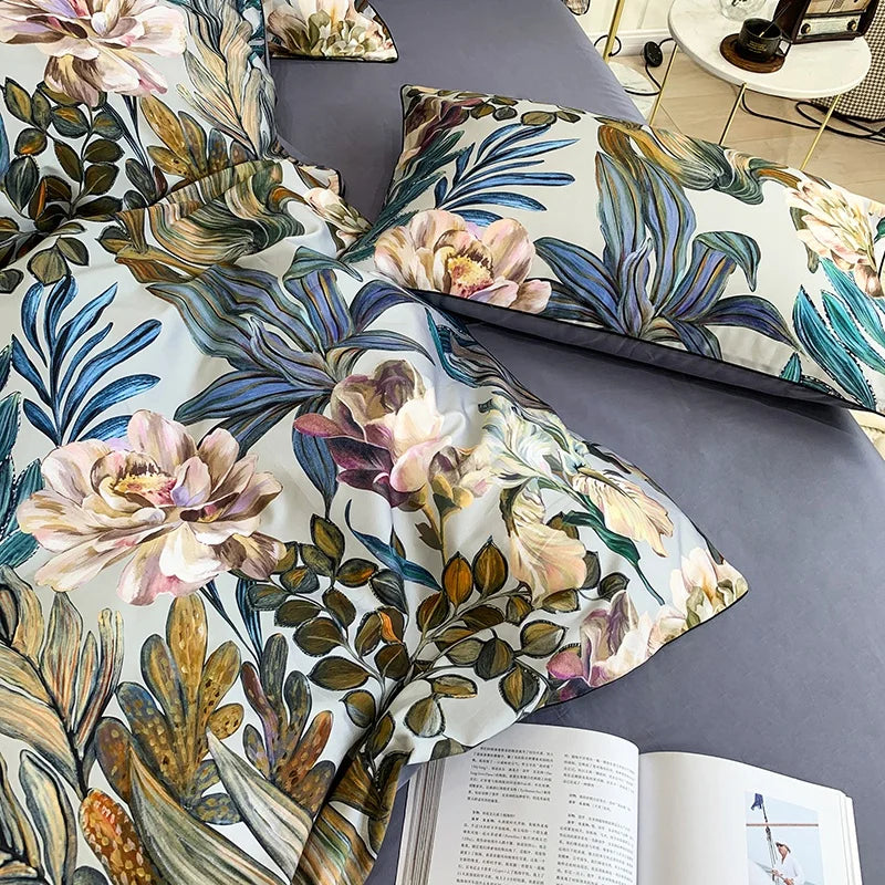 DecorBites™ Luxury Egyptian Cotton Bedding Set with Flamingo Design