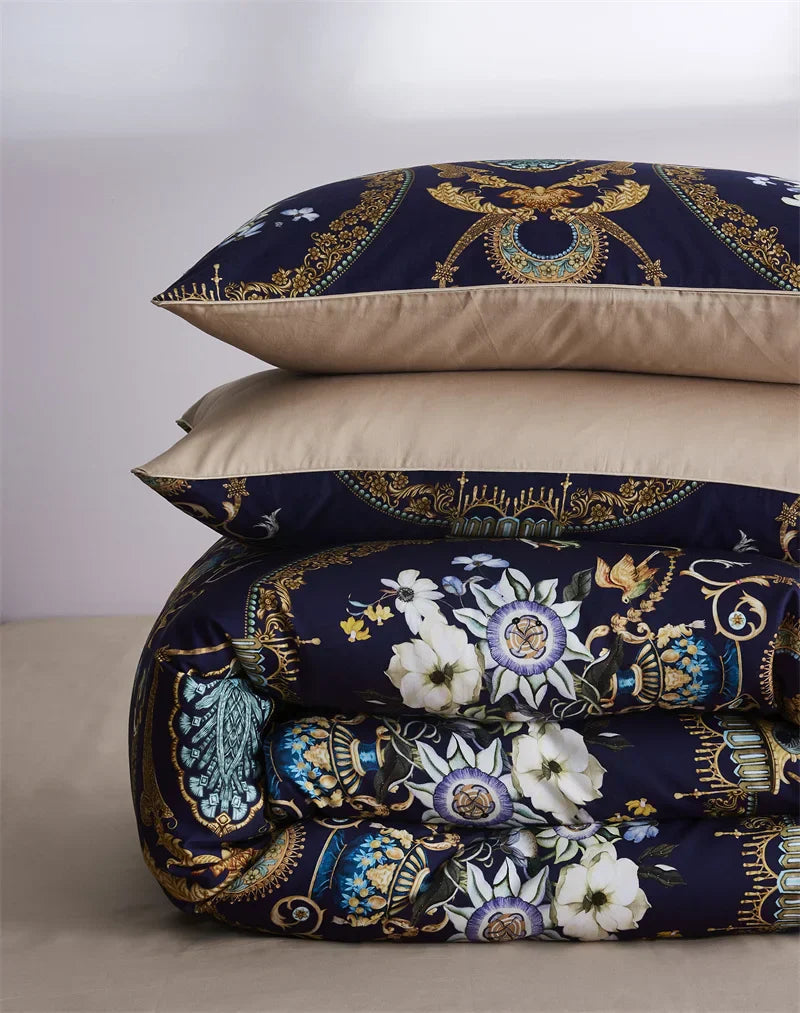 DecorBites™ Luxury Egyptian Cotton Bedding Set with Flamingo Design