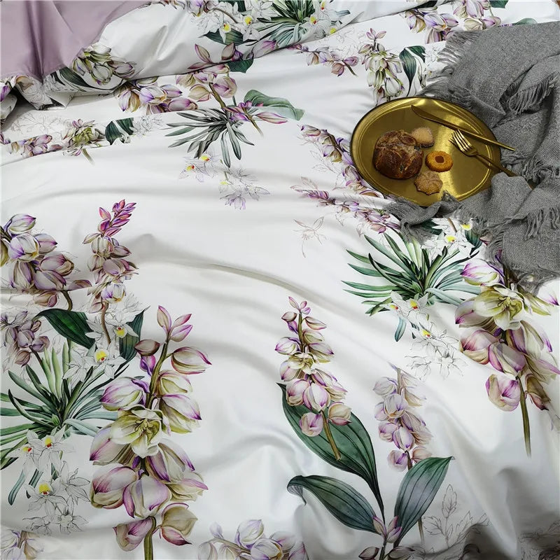 DecorBites™ Luxury Egyptian Cotton Bedding Set with Flamingo Design
