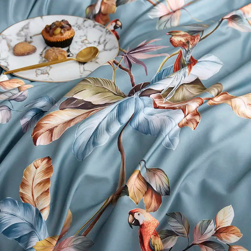 DecorBites™ Luxury Egyptian Cotton Bedding Set with Flamingo Design