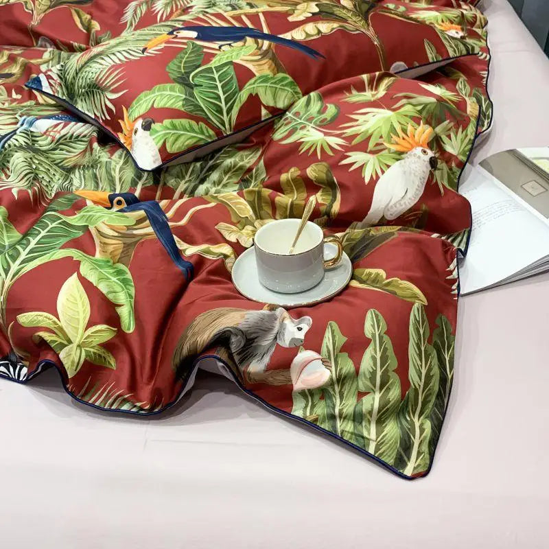 DecorBites™ Luxury Egyptian Cotton Flamingo Bedding Set - 4/6Pcs