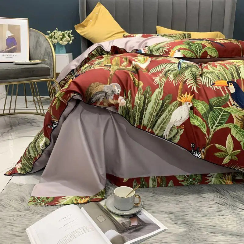 DecorBites™ Luxury Egyptian Cotton Flamingo Bedding Set - 4/6Pcs