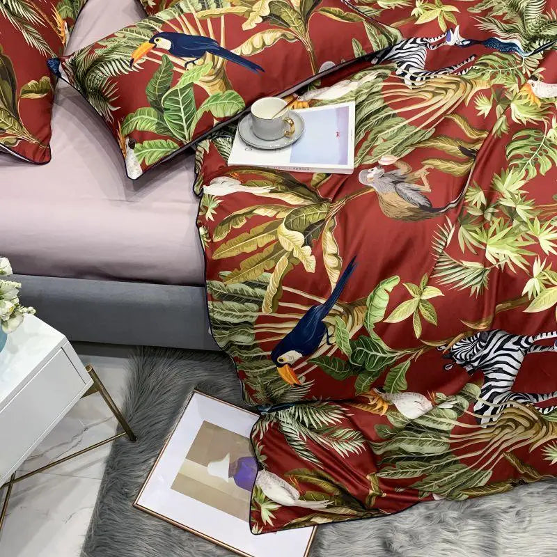 DecorBites™ Luxury Egyptian Cotton Flamingo Bedding Set - 4/6Pcs