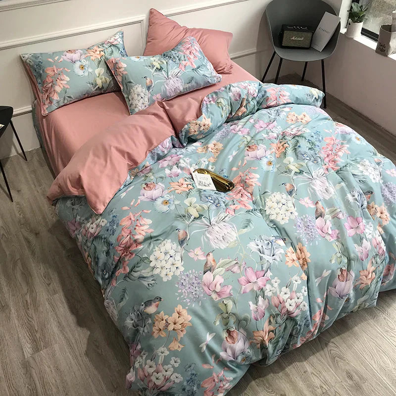 DecorBites™ Luxury Egyptian Cotton Flamingo Bedding Set - 4/6Pcs